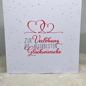 Verlobungskarte, handgeschrieben, Verlobungsgeschenk, Geldgeschenk, Hochzeit, Braut