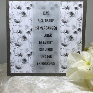 Trauerkarte handgeschrieben, Kondolenz, Beileidskarte, Trauerspruch, Kondolenzkarte, Beileid