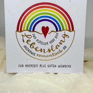 Hochzeitskarte gleichgeschlechtlich, Homo Hochzeit, Pride, LGBTQ, Rainbow, Regenbogen, Hochzeitskarte, Love is love, Handgeschrieben