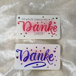 Danke Karten, kleine Karten, handgeschrieben, handgemacht