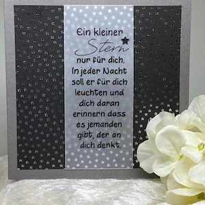 Trauerkarte handgeschrieben, Kondolenz, Beileidskarte, Trauerspruch, Kondolenzkarte, Beileid
