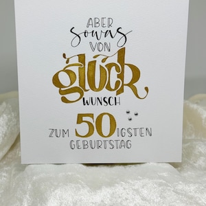 Geburtstagskarte, handgeschriebene Geburtstagskarte, Geldgeschenk, handgemacht, Karte mit Umschlag, Karte zum 50. Geburtstag