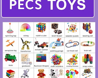 96 TOYS PECS Communication Cards | Printable Visual Schedule | Speech therapy| ABA therapy tools | Autism support|