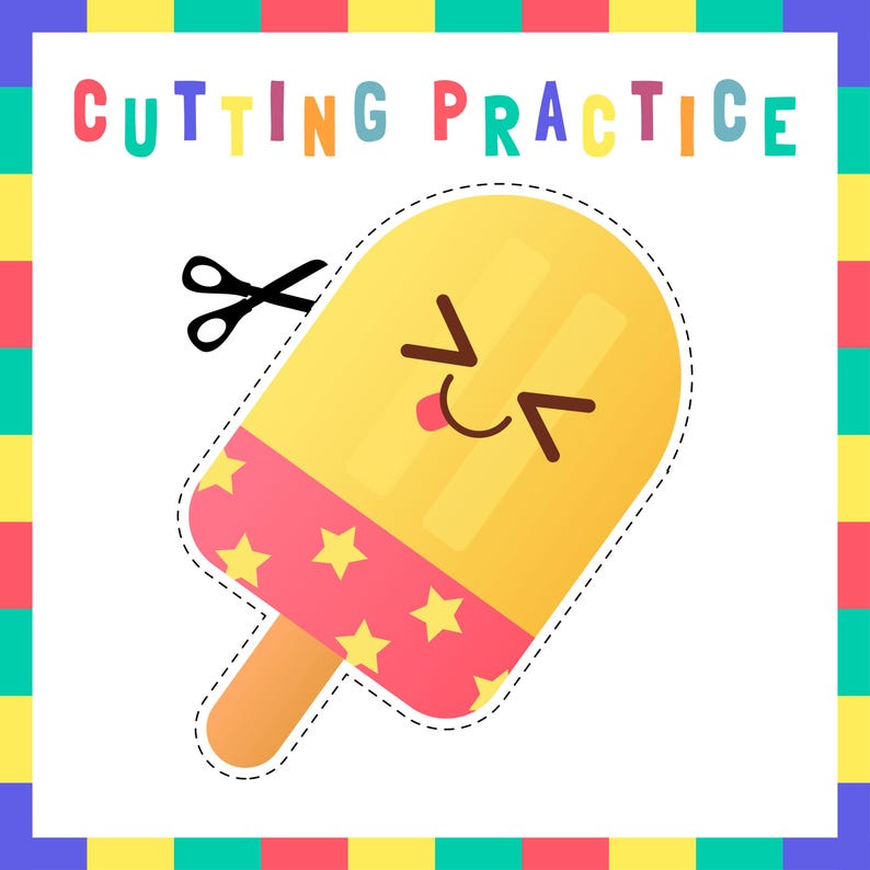 Cutting Worksheets for Kids – 40 Pages | Fine Motor Skills | Preschool Scissor Activities | Printable PDF image 5
