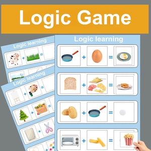 Logic Thinking Activity| Cause and Effect Matching Game| PDF Printable Worksheets| Preschool Worksheets| Logic Puzzles