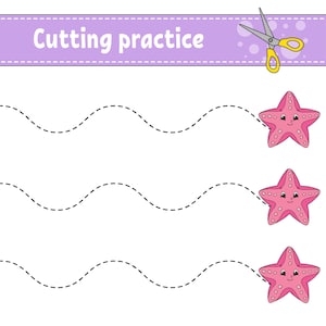 Cutting Worksheets for Kids – 40 Pages | Fine Motor Skills | Preschool Scissor Activities | Printable PDF image 8