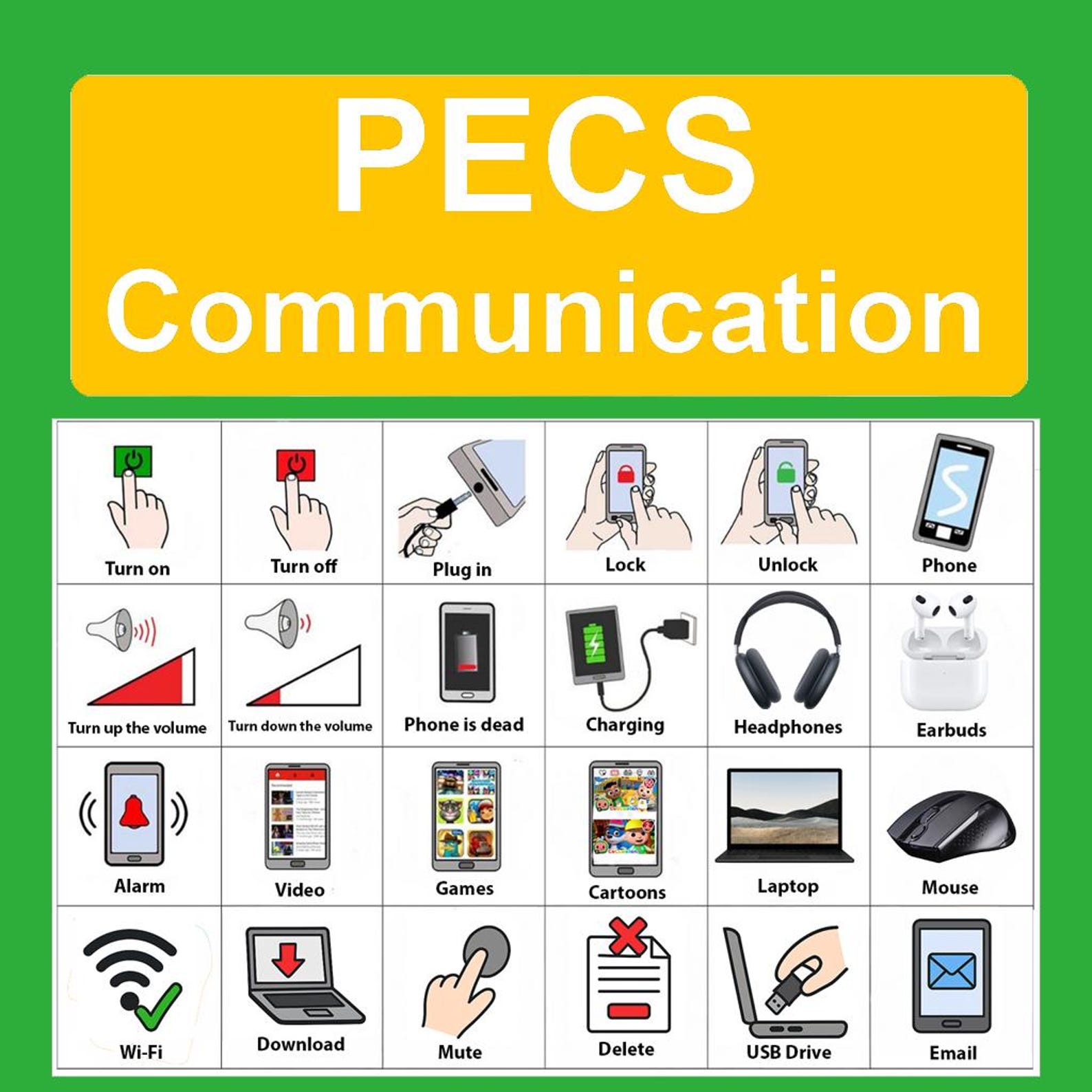 PECS Communication Cards: Visual Supports for Autism & Speech Therapy ...