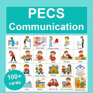 Schede di comunicazione PECS per bambini / Programma visivo stampabile / Tavola prima-poi / Autismo, educazione speciale, logopedia