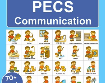 PECS Communication Cards for Boys: Visual Schedule (Printable Digital Download)| Speech therapy| ABA therapy tools | Autism support