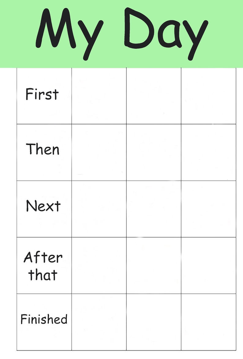 PECS Visual Schedule: Daily Routine Cards for Kids (digital Download ...