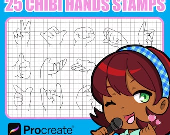 25 Chibi Twitch Emote Base Stamps for Procreate | Twitch Emotes ...