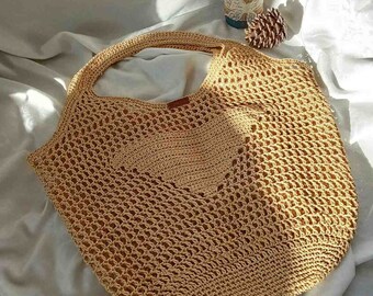 Sac au crochet artisanal - Accessoire chic et respectueux de l'environnement - Sac au crochet