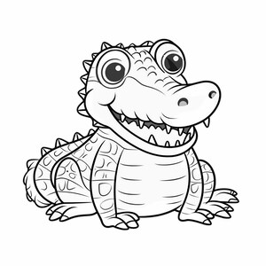 Baby Nile Crocodile Coloring Page, Nile Crocodile, Crocodile, Coloring Page