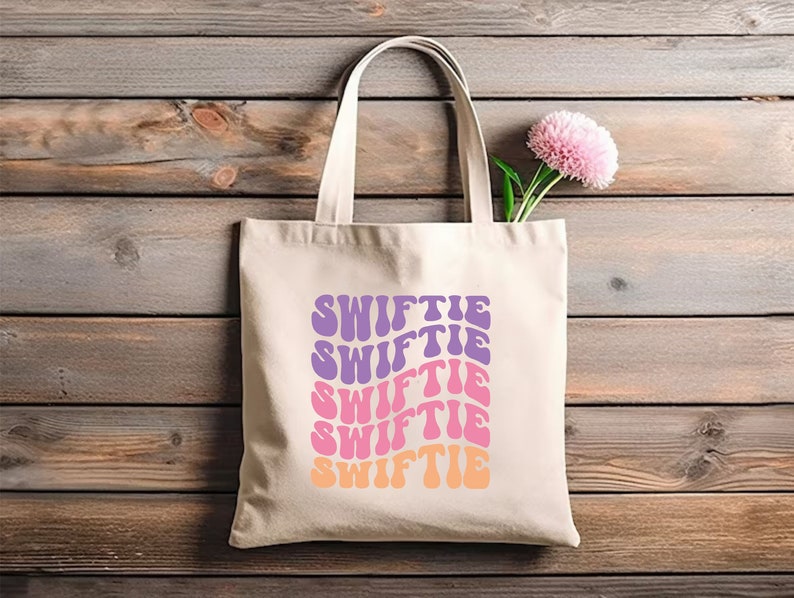 Swiftie Canvas Tote Bag, Taylor Swift Lover, Taylor Swift Tote Bag, Swiftie Tote Bag, Taylor Swift Gift, Swiftie Gifts, Taylor Swiftie Merch image 1