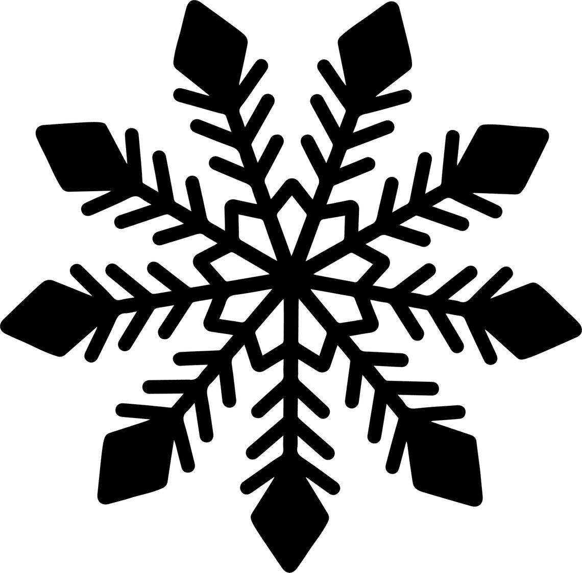 Snowflake Key Svg Snowflakes SVG Bundle Set of 100 Snowflakes Svg, Winter Bundle, Snow ...