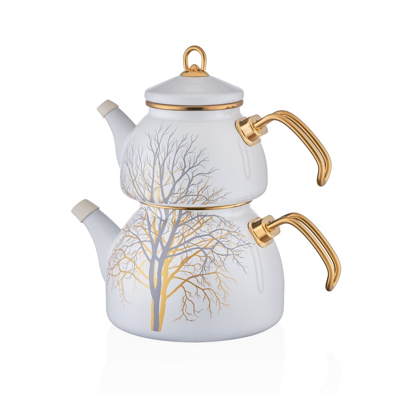 Authentic Tree Design Tea Pot Turkish Tea Pot Modern and Luxurious Tea