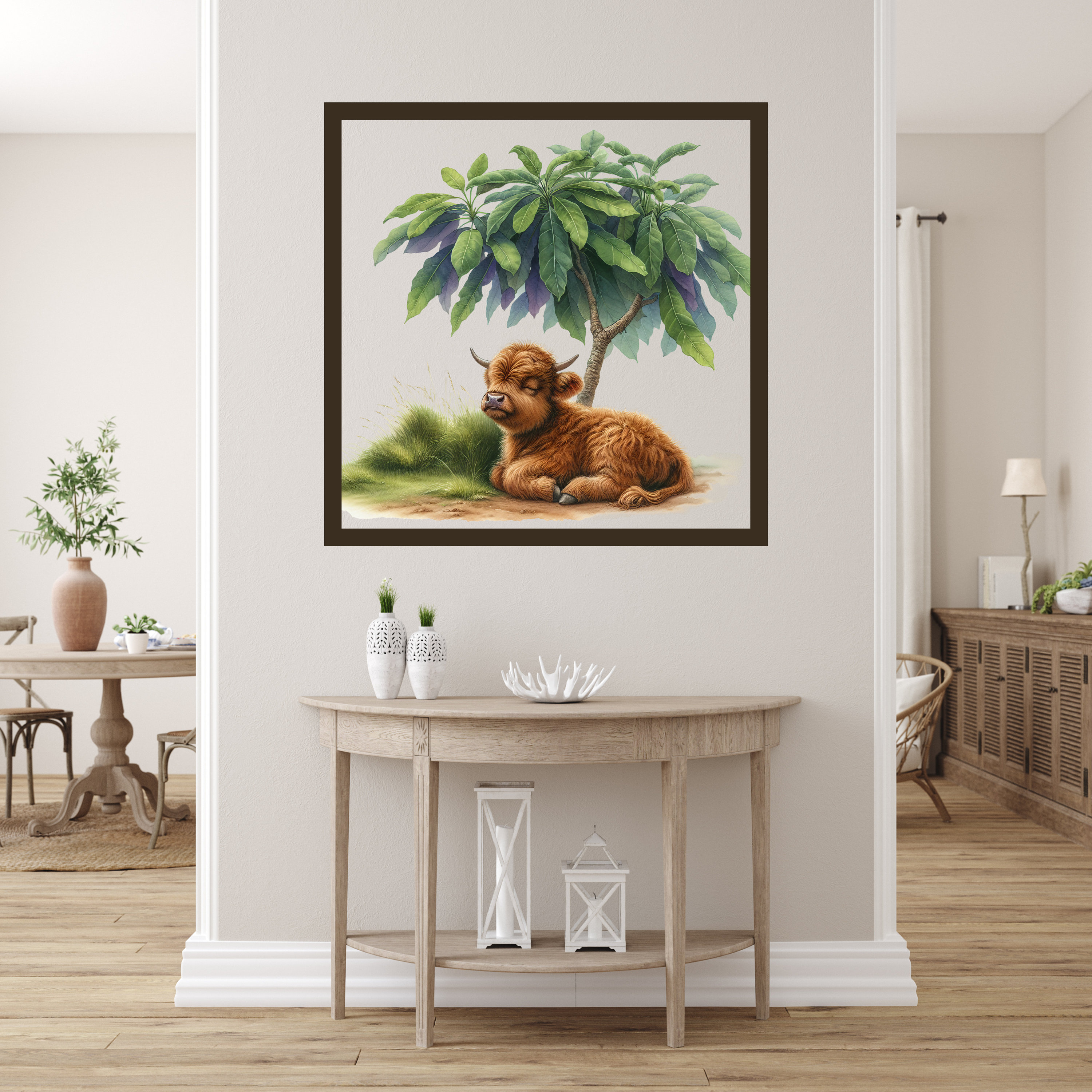 Watercolor Baby Highland Cow Clipart – Nursery Decor (digital Download ...