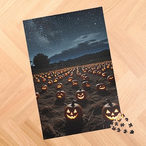 Pumpkin Puzzle - Festive 250, 500, or 1000 Piece Jigsaw for Halloween Fun - Perfect Family Activity & Spooky Season Gift