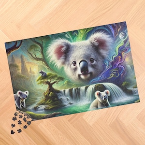 Koala Puzzle, 1000 PC Surrealism Style Jigsaw for Relaxing Fun, Perfect Koala Bear Gift for Art Lovers and Puzzle Enthusiasts