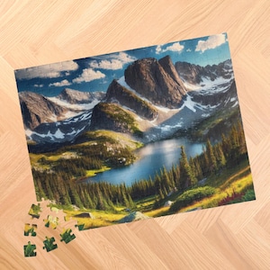 Bergpuzzel, 250, 500, 1000 stukjes, uniek, volwassenen, familie, cadeau voor puzzelliefhebbers