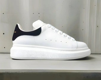 Zapatos unisex de diseñador Alexander McQueen/Zapatillas casuales Alexander McQueen/Bota de calle McQueen de caña baja/Zapato de moda de lujo/Regalo para ella