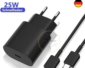 25W fast charger, 60W fast charging cable for Samsung S20 21 22 23 + Ultra