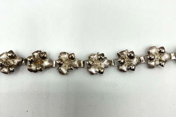 Vintage Sliver Flower Bracelet