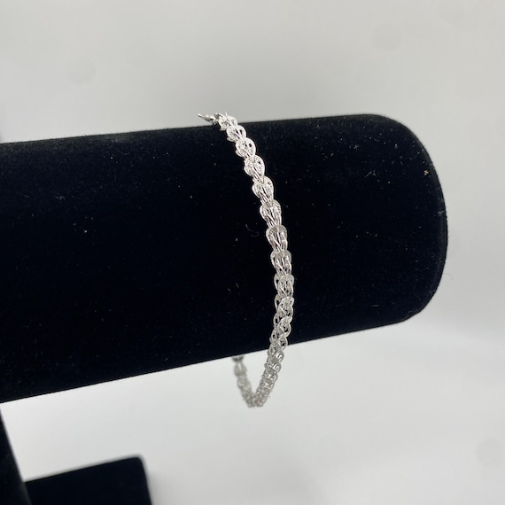 Delicate Linked Chain Sterling Silver Bracelet