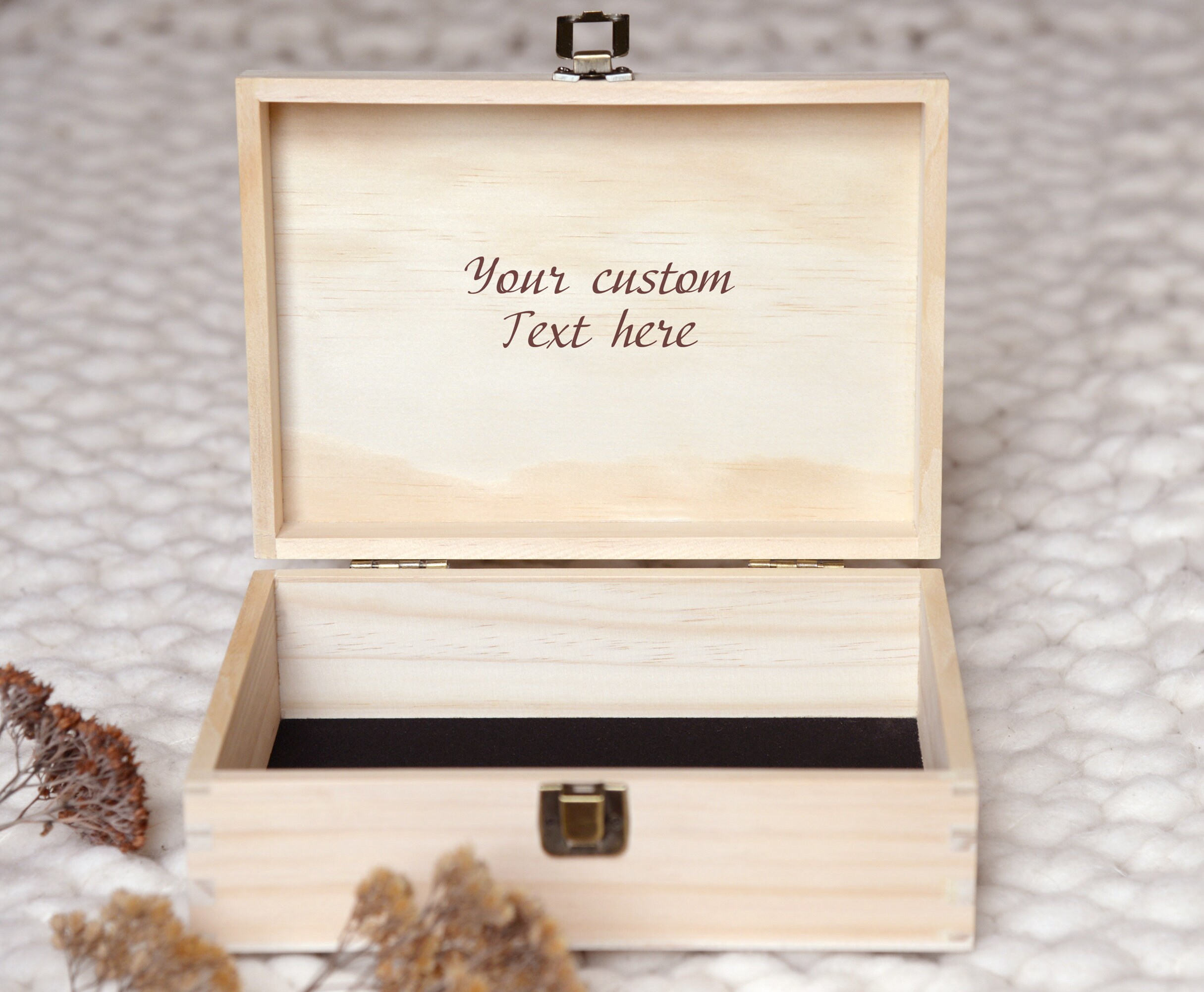 Personalized Wooden Keepsake Box: Floral Jewelry & Memory Box - Etsy