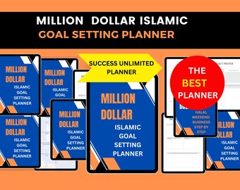 Million Dollar Islamic Goal Setting Planner for Muslims + Best Habit Tracker 2024