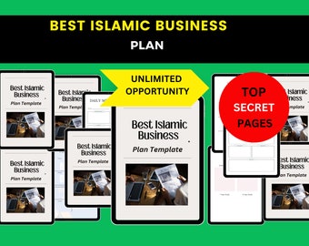 Best Islamic Business Plan, Canva Editable for Halal Muslim Business 2024!