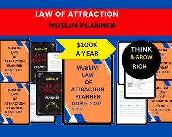 Law of Attraction Muslim Planner Printable 2024 Islamic Lifestyle Design