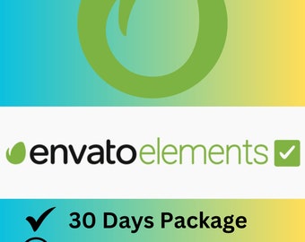 Service de téléchargement Envato Elements, forfait de 30 JOURS
