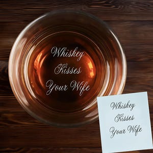 Customized Handwriting Whiskey Glass on the bottom