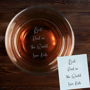 Personalized Handwriting Whiskey Glass - Engrave Your Handwritten Message on Bottom Rock Glass - Mother's Day Gifts