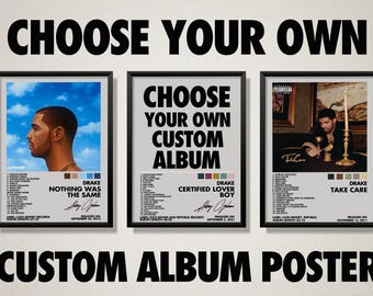 3er Set Individuelles Album Poster, Album Cover Print, Tracklist Poster, Rap Poster, Cover Art Poster, Hip Hop Poster, Musik Poster, Freund Geschenk