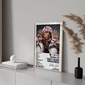 Póster de Central Cee, Can't Rush Greatness, impresión de portada de álbum, póster de lista de canciones, póster de rap, póster de portada, póster de hip hop, póster de música