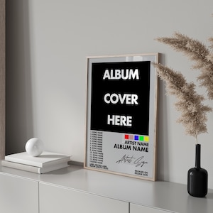 Custom Album Poster Set of 3, Album Cover Print, Tracklist Poster, Rap Poster, Cover Art Poster, Hip Hop Poster, Music Poster, Boyfriend Gif