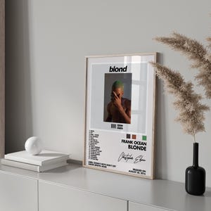 Póster de Frank Ocean, pósteres de rubias, póster de rap, póster de hip hop, póster de álbum, póster de música, póster de álbum, Frank Ocean rubio, rubio