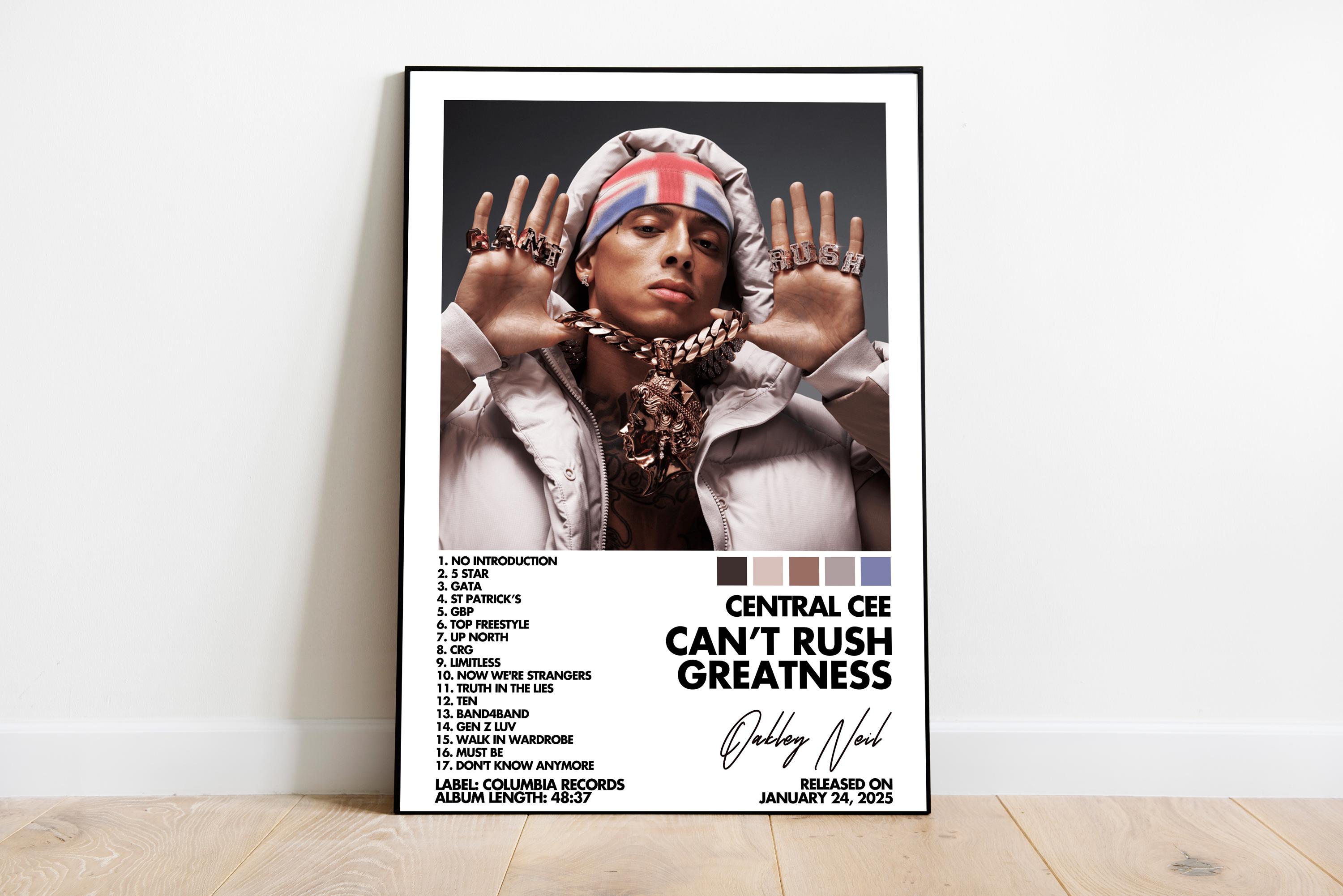 Central Cee Poster, Can't Rush Greatness, Album Cover Print