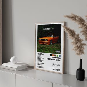 Póster de Frank Ocean, pósteres de Nostalgia Ultra, póster de rap, póster de hip hop, póster de álbum, póster musical, póster de álbum, Frank Ocean Blonde