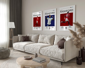 Lot de 3 affiches Erling Haaland, impression football Man City, affiche de sport, affiche de football, cadeau d'art mural football, Haaland (téléchargement numérique)