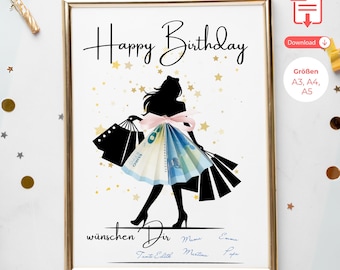 Birthday cash gift | Gift voucher for girlfriend | Wish granter | Last minute gift | DIY gift idea | Birthday gift picture | PDF download
