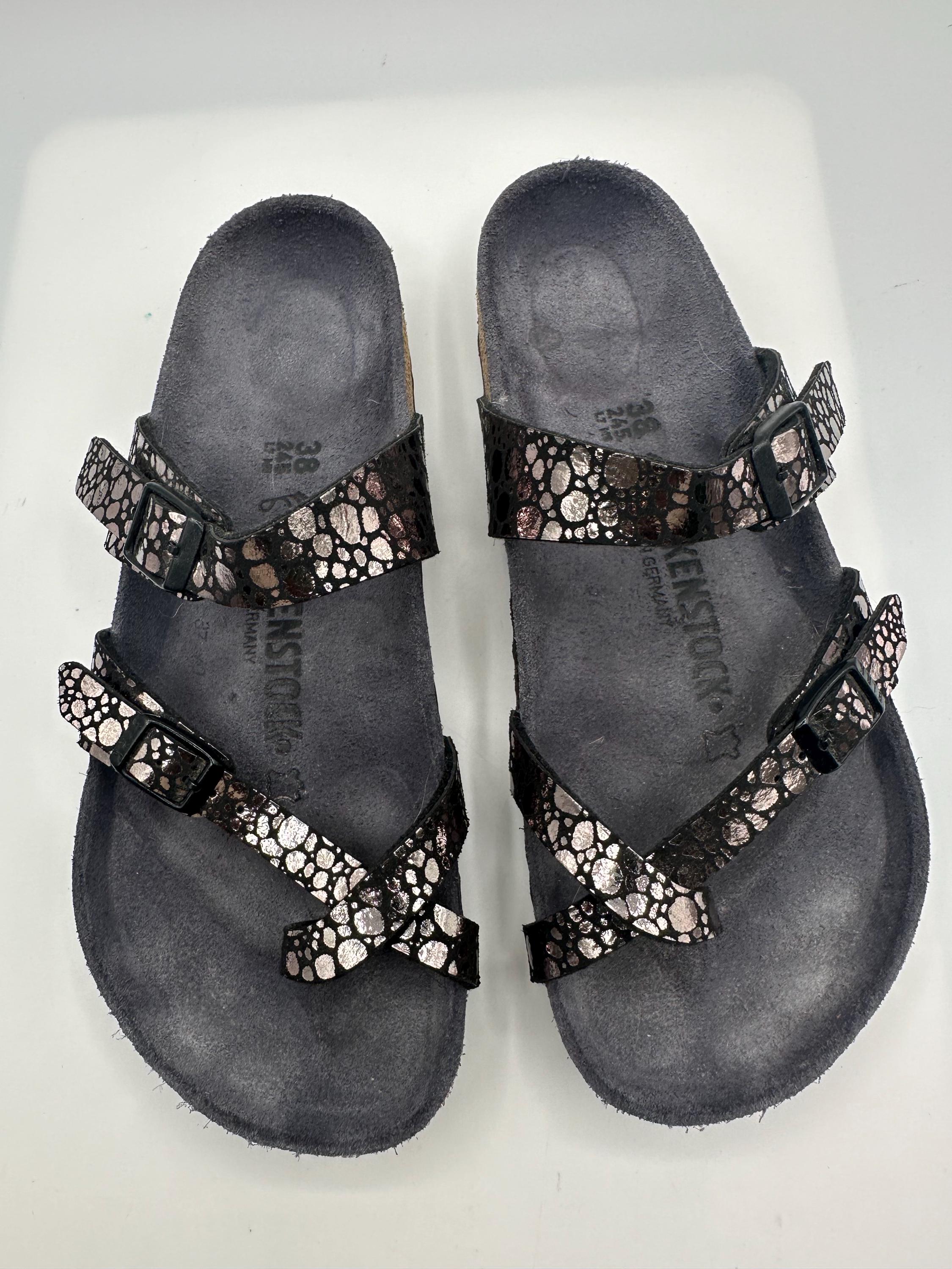 BIRKENSTOCK Mayari Metallic Stone Pewter Birkoflor Damen Gr. 38 L7 Etsy