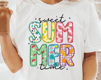 Watercolor Sweet Summer Time Shirt, Summer Tee, Beach Shirt, Funny Summer Shirt, Summer Time T-shirt, Summer Vacation Shirt,Summer Palm Tree