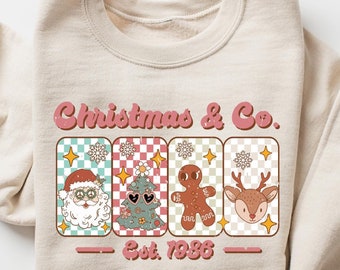 Christmas Sweatshirt, Christmas Sweater, Christmas & Co Est 1986 Sweatshirt, Christmas Tree Shirt, Christmas Santa Shirt, Gingerbread Shirt