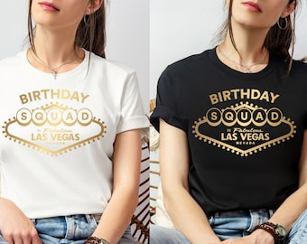 Vegas Birthday Squad Shirts, Las Vegas Birthday Trip, Vegas Birthday Vacation, Birthday Crew Shirt, Girls Vegas Trip Shirt,  Birthday Shirt