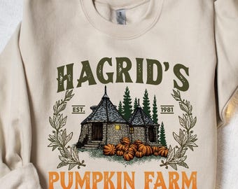 Hagrid's Pumpkin Patch Sweatshirt, Fall Sweatshirt, Hagdrid's Pumpkin Farm Shirt,Halloween Tee,Spooky Season,Pumpkin Thanksgiving Sweatshirt