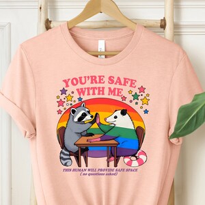You Are Safe With Me Shirt, Funny Pride Shirt, Pride Ally Shirt, Shirt For Ally, Gay Pride Shirt, Pride Ally Rainbow, Gift For Pride Tee