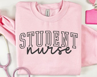 Student Nurse Sweatshirt, Nursing School Sweatshirt, Rn Sweatshirt,  Womens Crewneck Sweatshirt, Future Nurse Shirt, Gift For Nurse,  Nurse